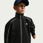 Nike Air Older Kids' Fleece Tracksuit Jacket (Black/White)
