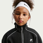 Nike Air Older Kids' Fleece Tracksuit Jacket (Black/White)