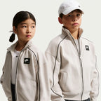 Nike Air Older Kids' Fleece Tracksuit Jacket (Light Bone/Black)