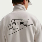 Nike Air Older Kids' Fleece Tracksuit Jacket (Light Bone/Black)