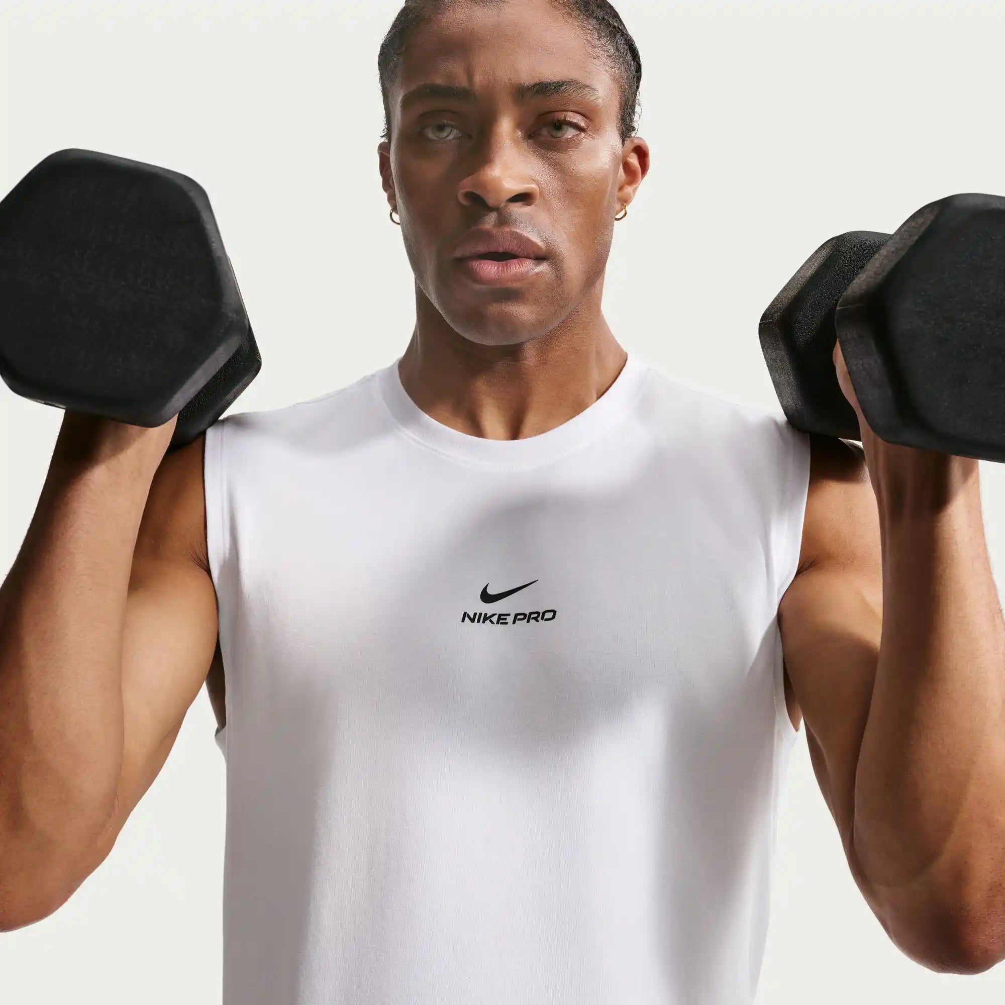 Nike Pro Men's Sleeveless Training Top (White)