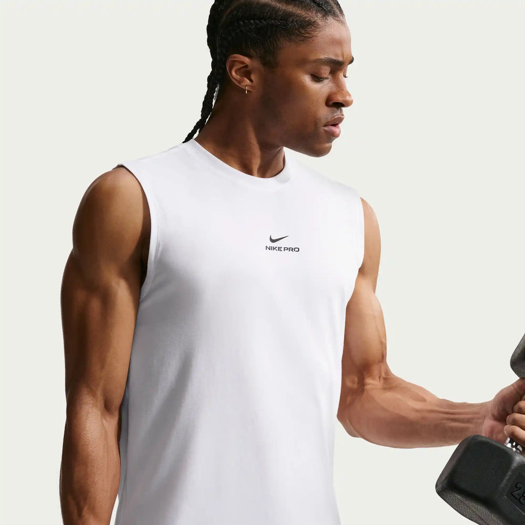 Nike Pro Men's Sleeveless Training Top (White)