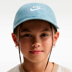 Nike Club Kids' Unstructured Denim Cap (Aegean Storm/White)