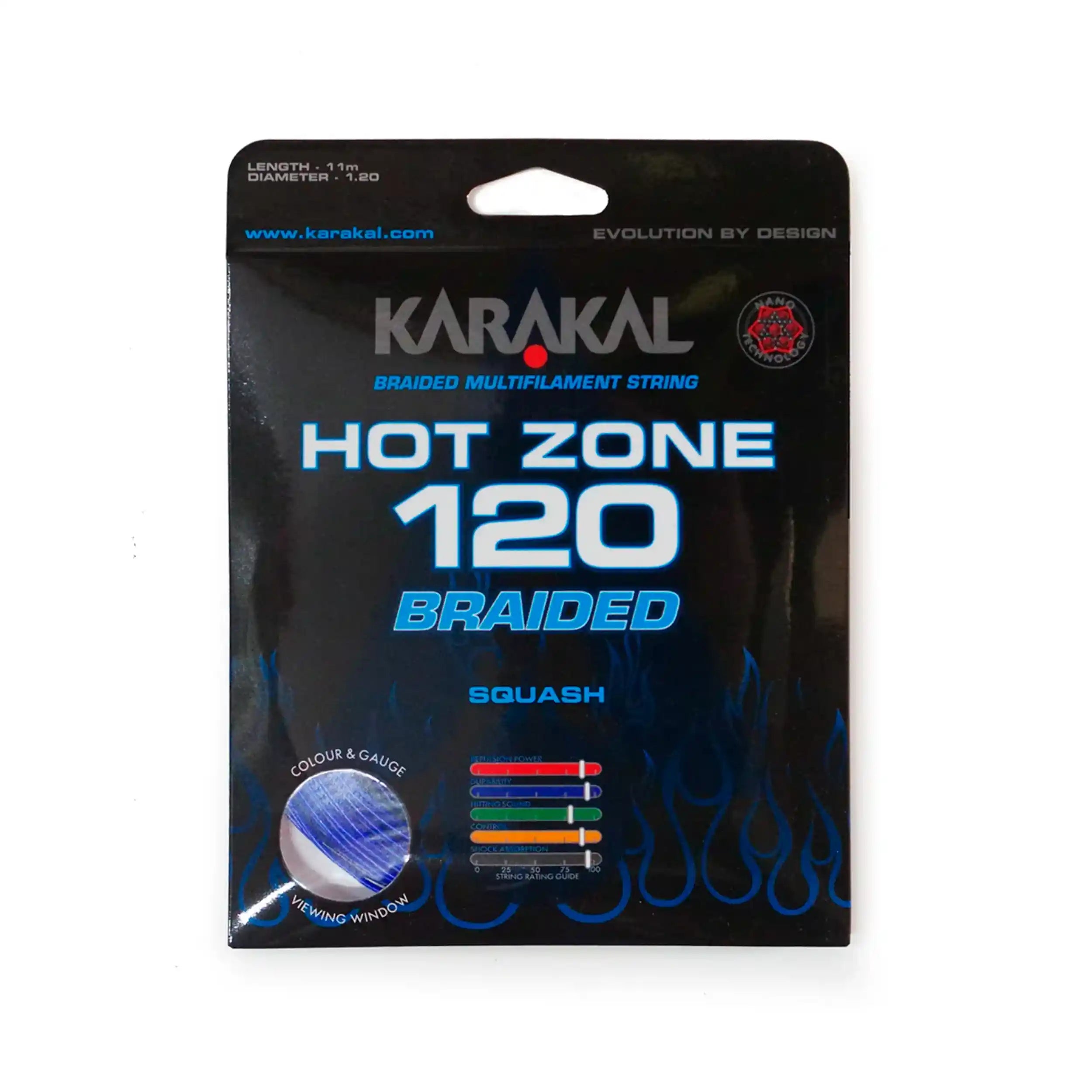 Karakal Hot Zone 120 Squash String (Blue)