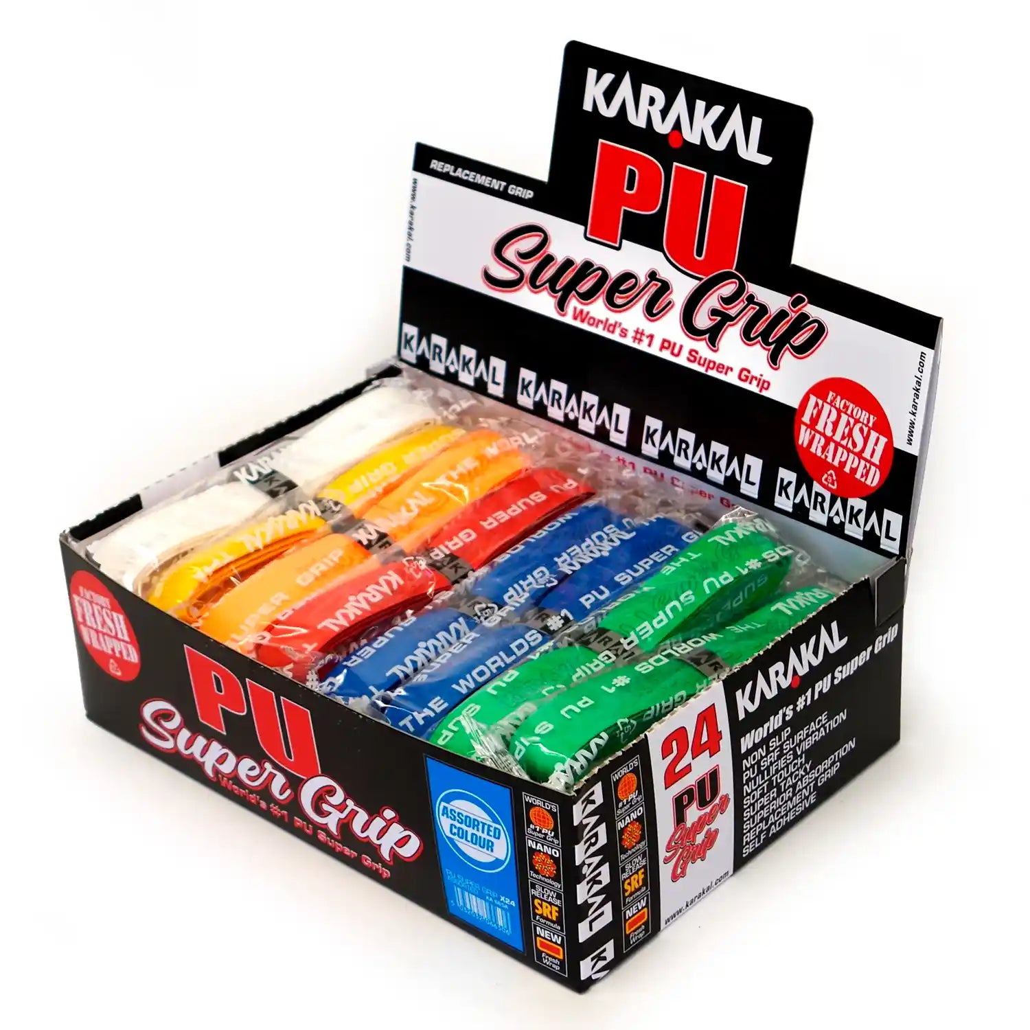 Karakal PU Super Grip Assorted Box of 24