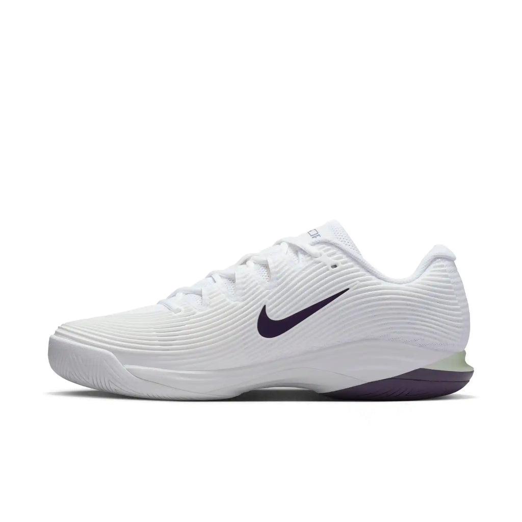 Nike Vapor 12 Men's Hard Court Tennis Shoes (White/Dark Raisin-Volt Tint)