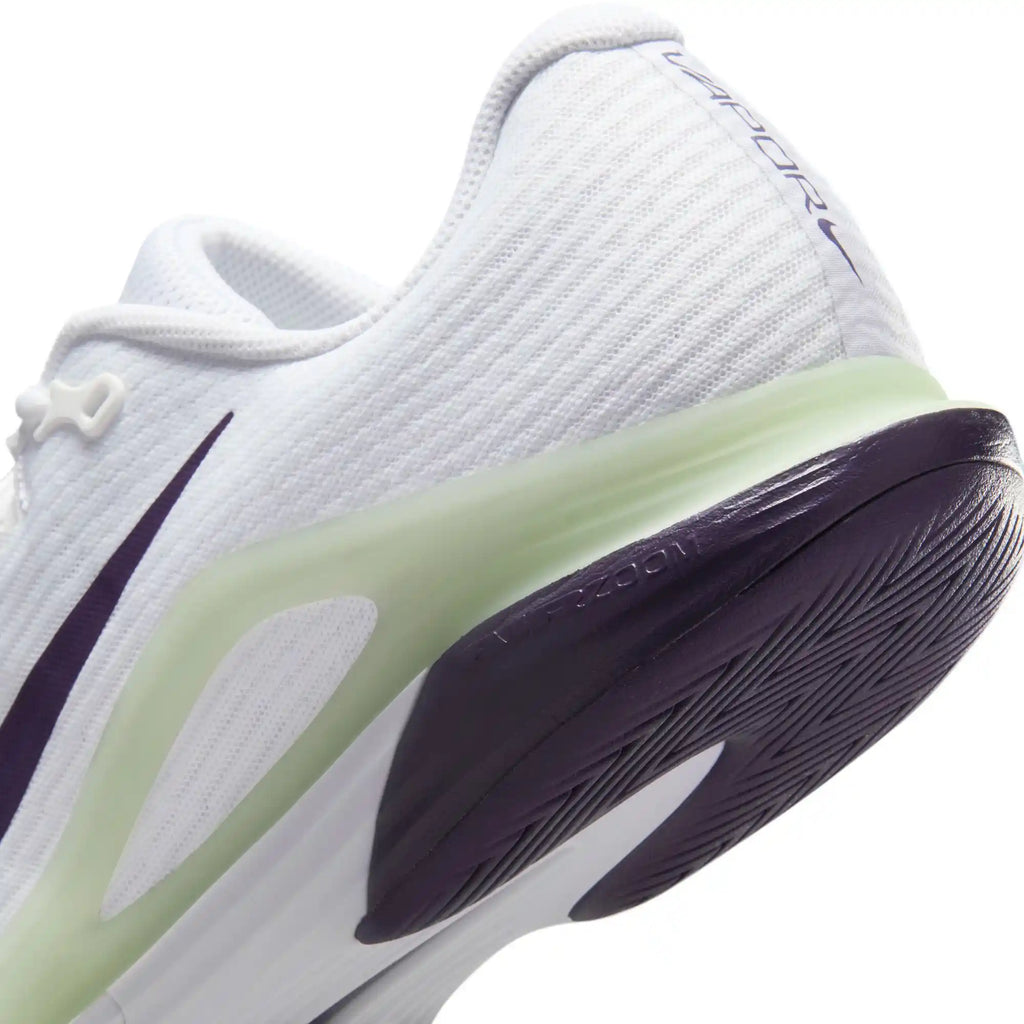 Nike Vapor 12 Men's Hard Court Tennis Shoes (White/Dark Raisin-Volt Tint)