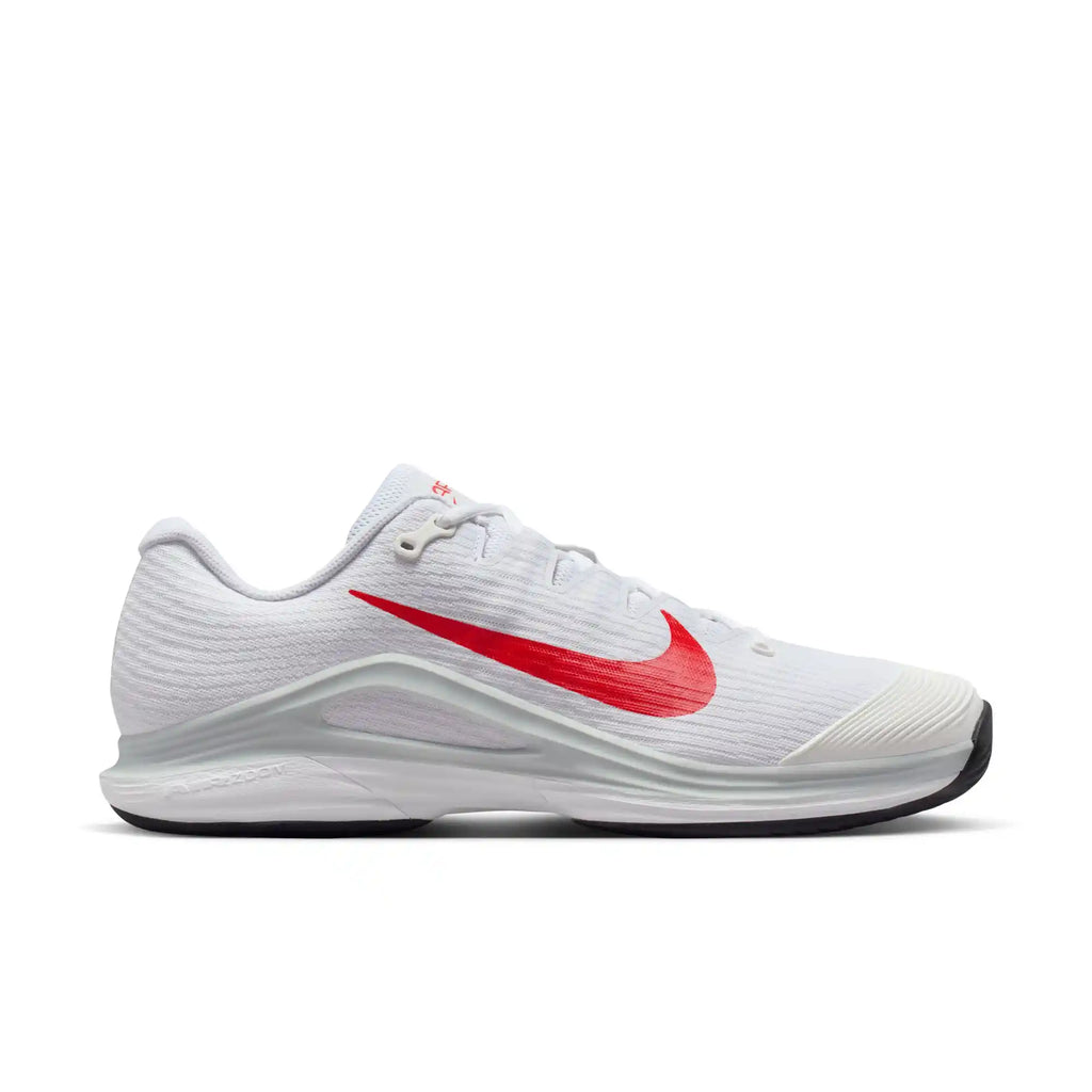 Nike Vapor 12 Men's Hard Court Tennis Shoes (White/Lt Cromson-Pure Platinum)