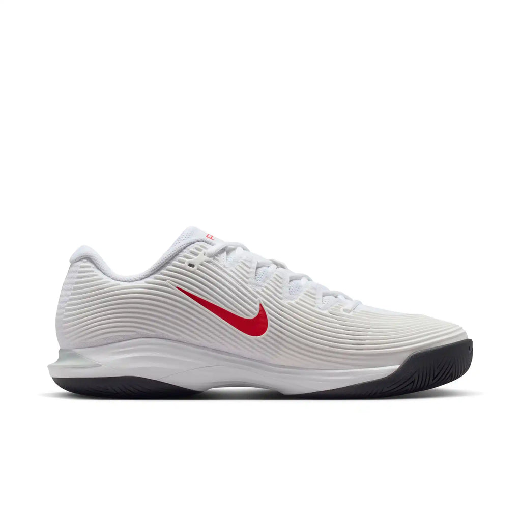 Nike Vapor 12 Men's Hard Court Tennis Shoes (White/Lt Cromson-Pure Platinum)