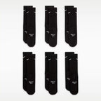 Nike Everyday Kids' Cushioned Crew Socks 6 Pairs (Black)