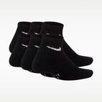 Nike Everyday Kids' Cushioned Ankle Socks 6 Pairs (Black)