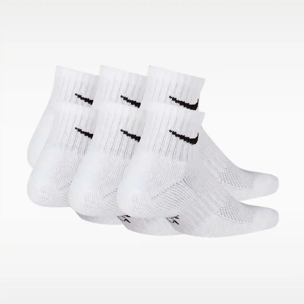Nike Everyday Kids' Cushioned Ankle Socks 6 Pairs (White)