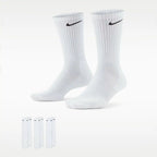 Nike Everyday Cushioned Training Crew Socks 3 Pairs (White)
