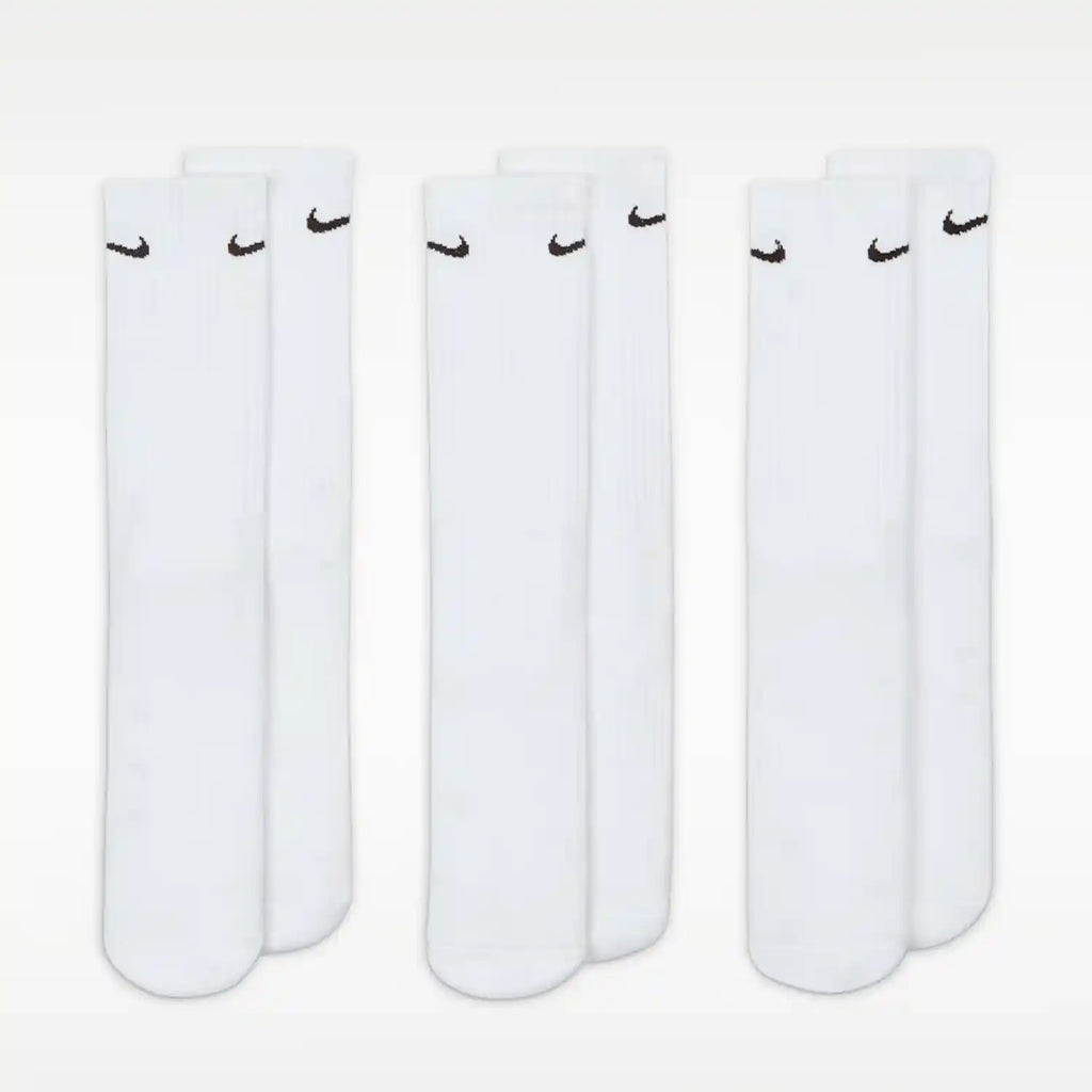 Nike Everyday Cushioned Training Crew Socks 3 Pairs (White)