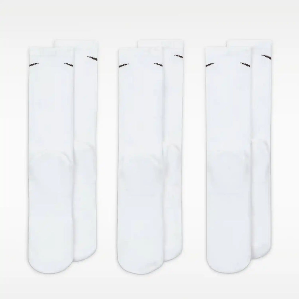 Nike Everyday Cushioned Training Crew Socks 3 Pairs (White)