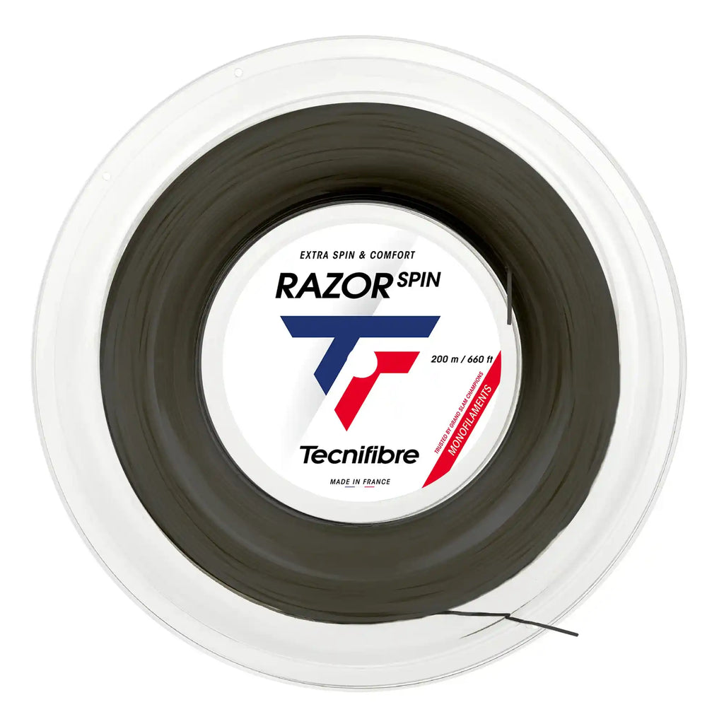 Tecnifibre Razor Spin 1.25mm/17G 200m Reel (Black)
