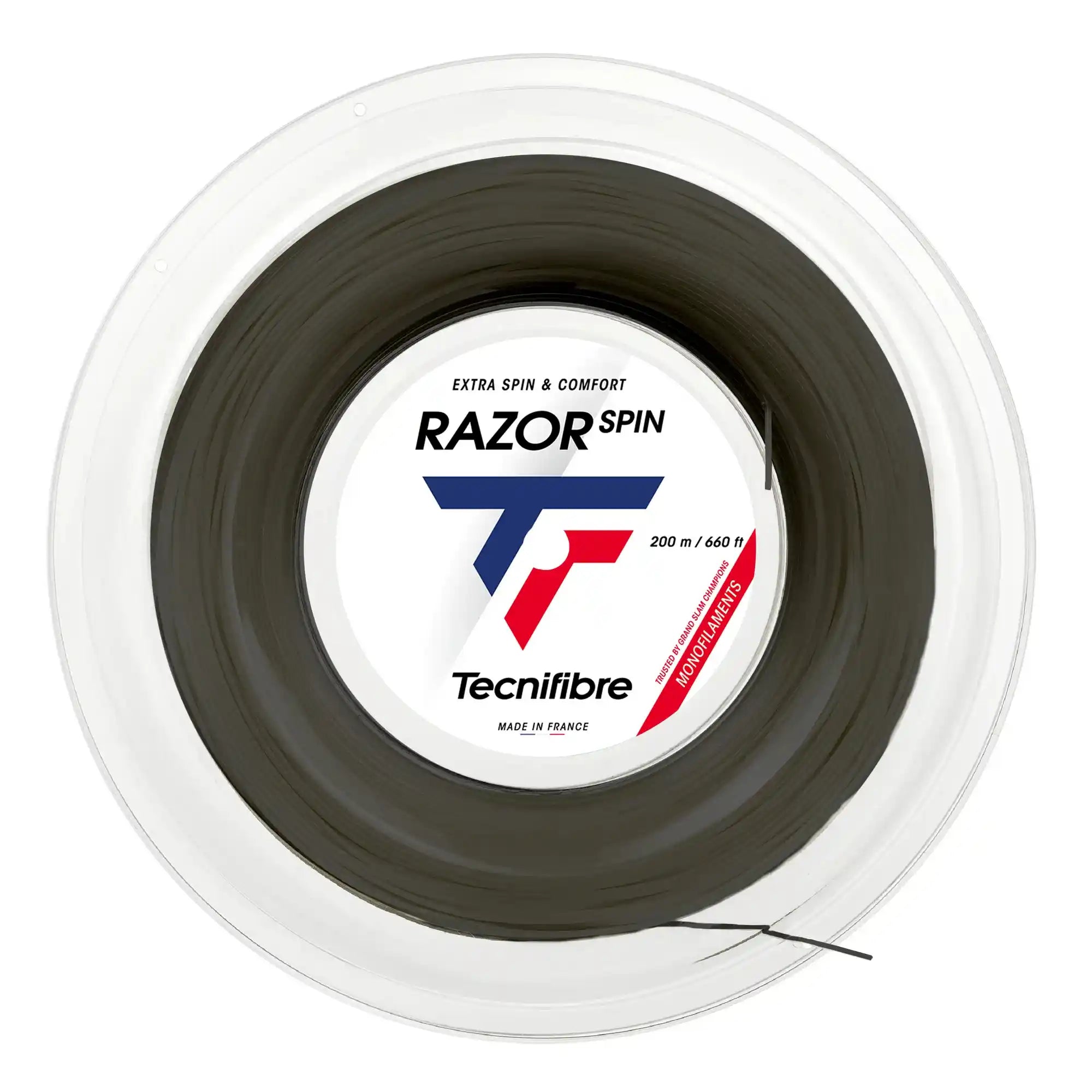 Tecnifibre Razor Spin 1.25mm/17G 200m Reel (Black)