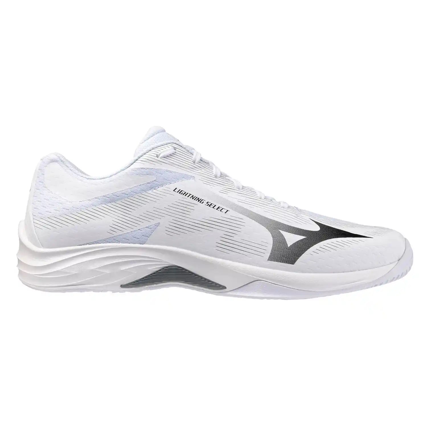 Mizuno Wave Lightning Select Indoor Shoes (White/Black/Gray)