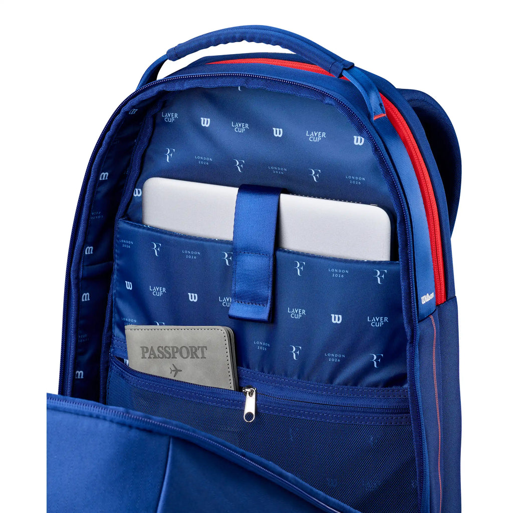 Wilson RF Laver Cup 2026 Tennis Backpack (Navy/Red)