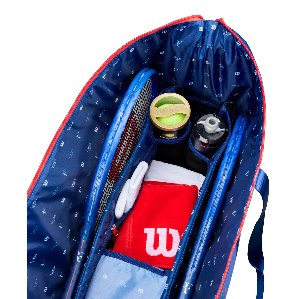 Wilson RF Laver Cup 2026 Practice Duffel (Navy/Red)