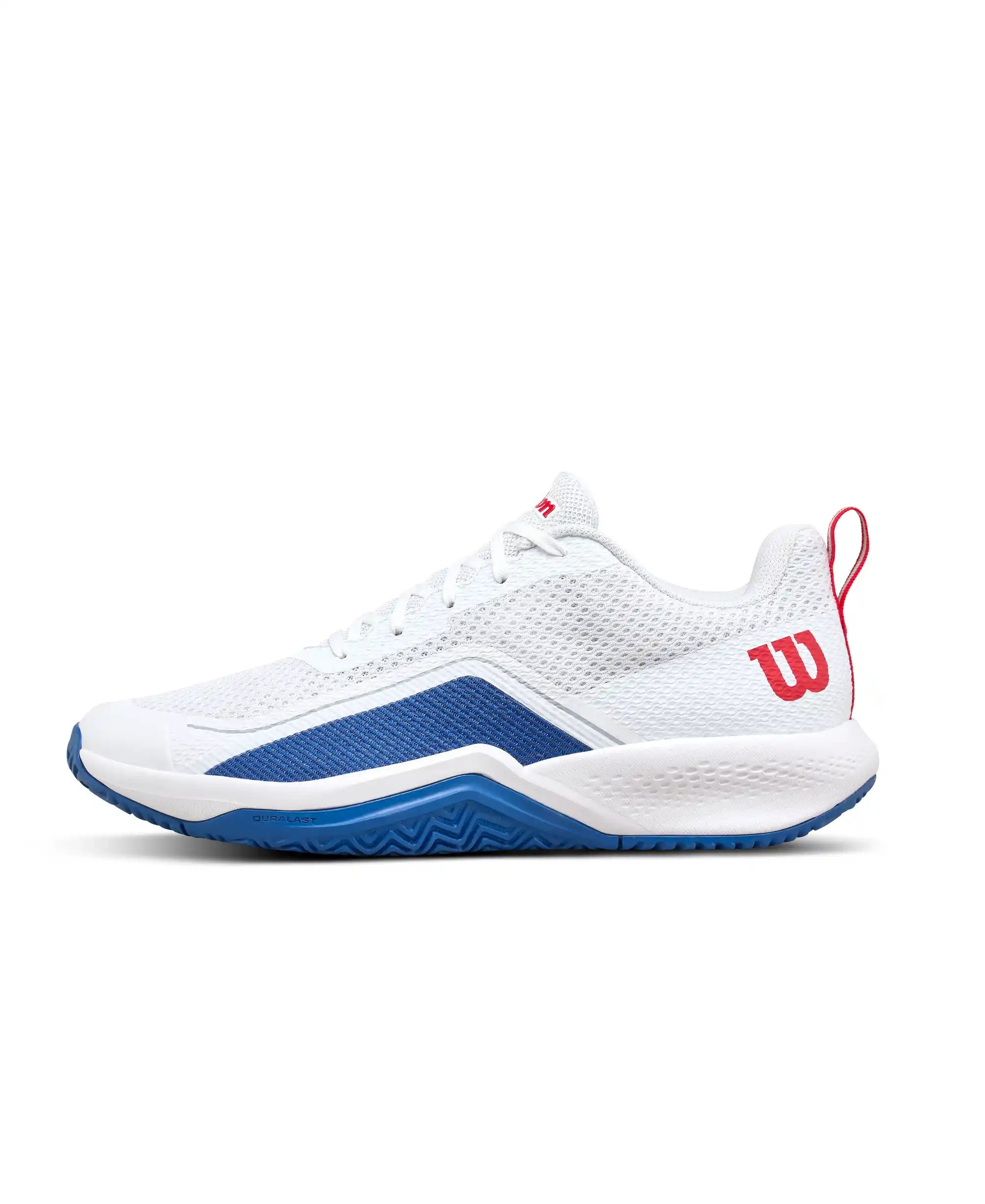 Wilson Rush Pro Lite Mens Tennis Shoes (White DejaVu Blue/Wilson Red)
