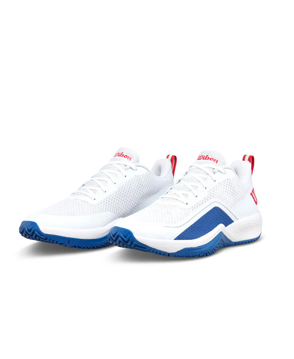 Wilson Rush Pro Lite Mens Tennis Shoes (White DejaVu Blue/Wilson Red)