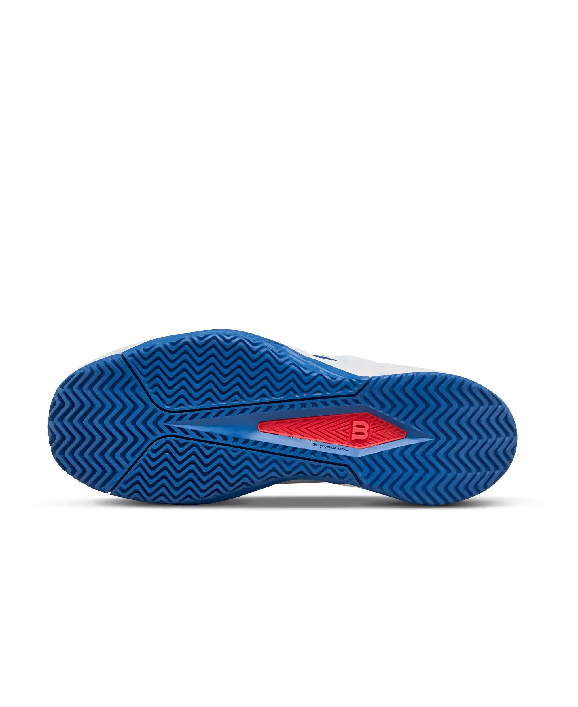 Wilson Rush Pro Lite Mens Tennis Shoes (White DejaVu Blue/Wilson Red)