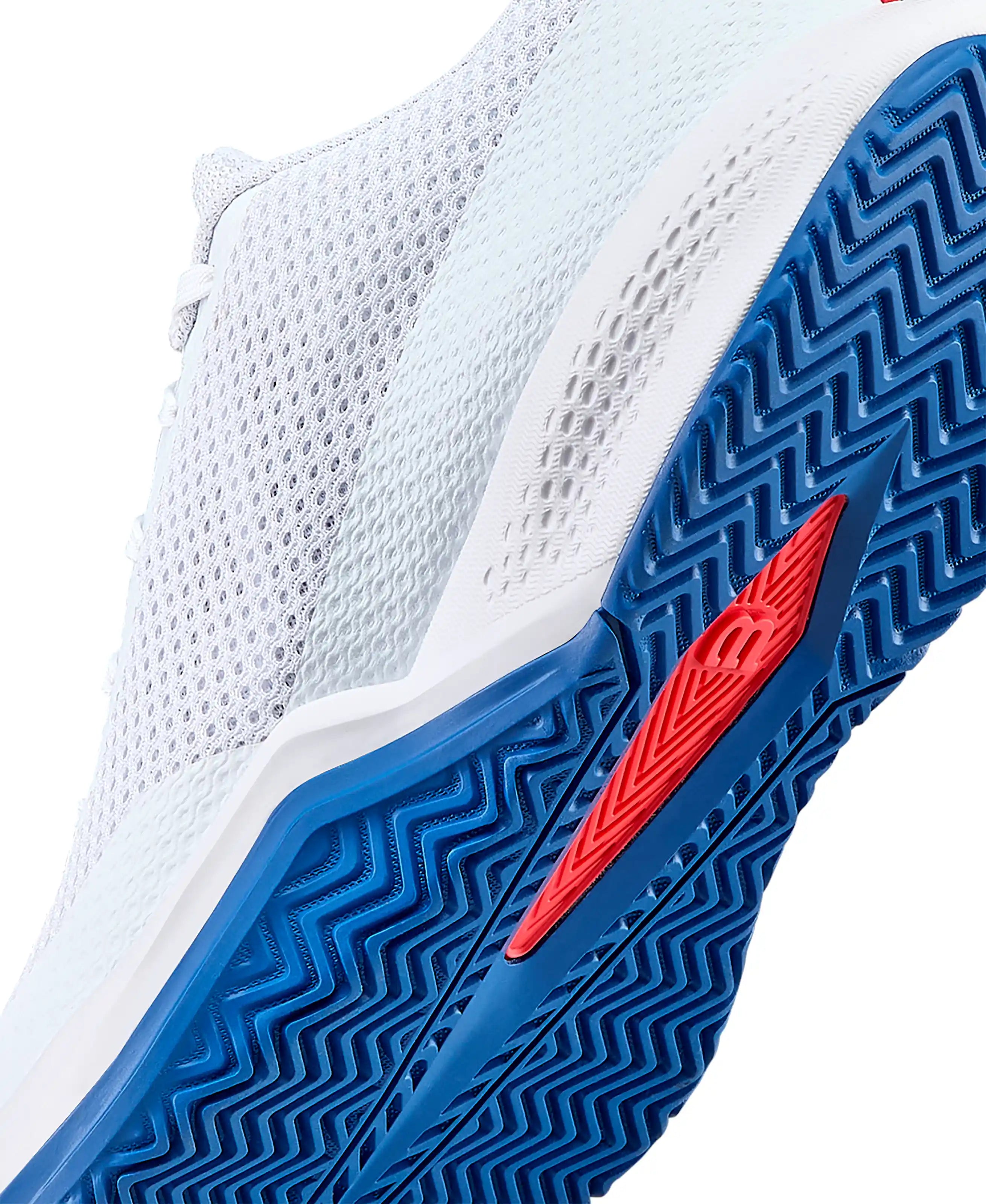 Wilson Rush Pro Lite Mens Tennis Shoes (White DejaVu Blue/Wilson Red)
