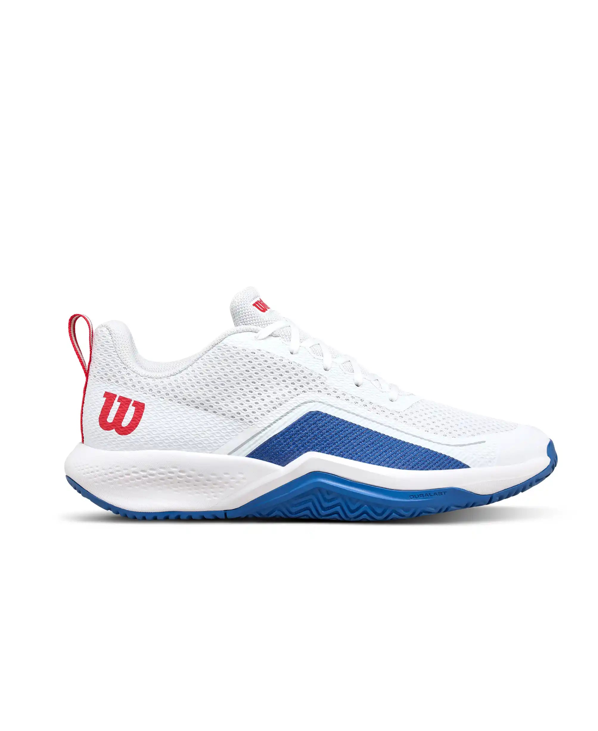 Wilson Rush Pro Lite Mens Tennis Shoes (White DejaVu Blue/Wilson Red)