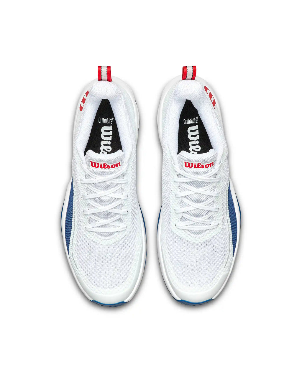 Wilson Rush Pro Lite Mens Tennis Shoes (White DejaVu Blue/Wilson Red)