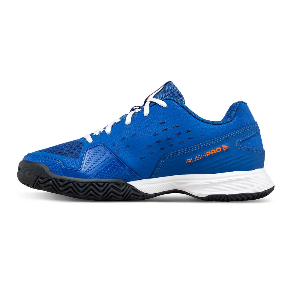 Wilson Rush Pro Ace L Junior Tennis Shoes (Deja Vu Blue/Orange Tiger/White)
