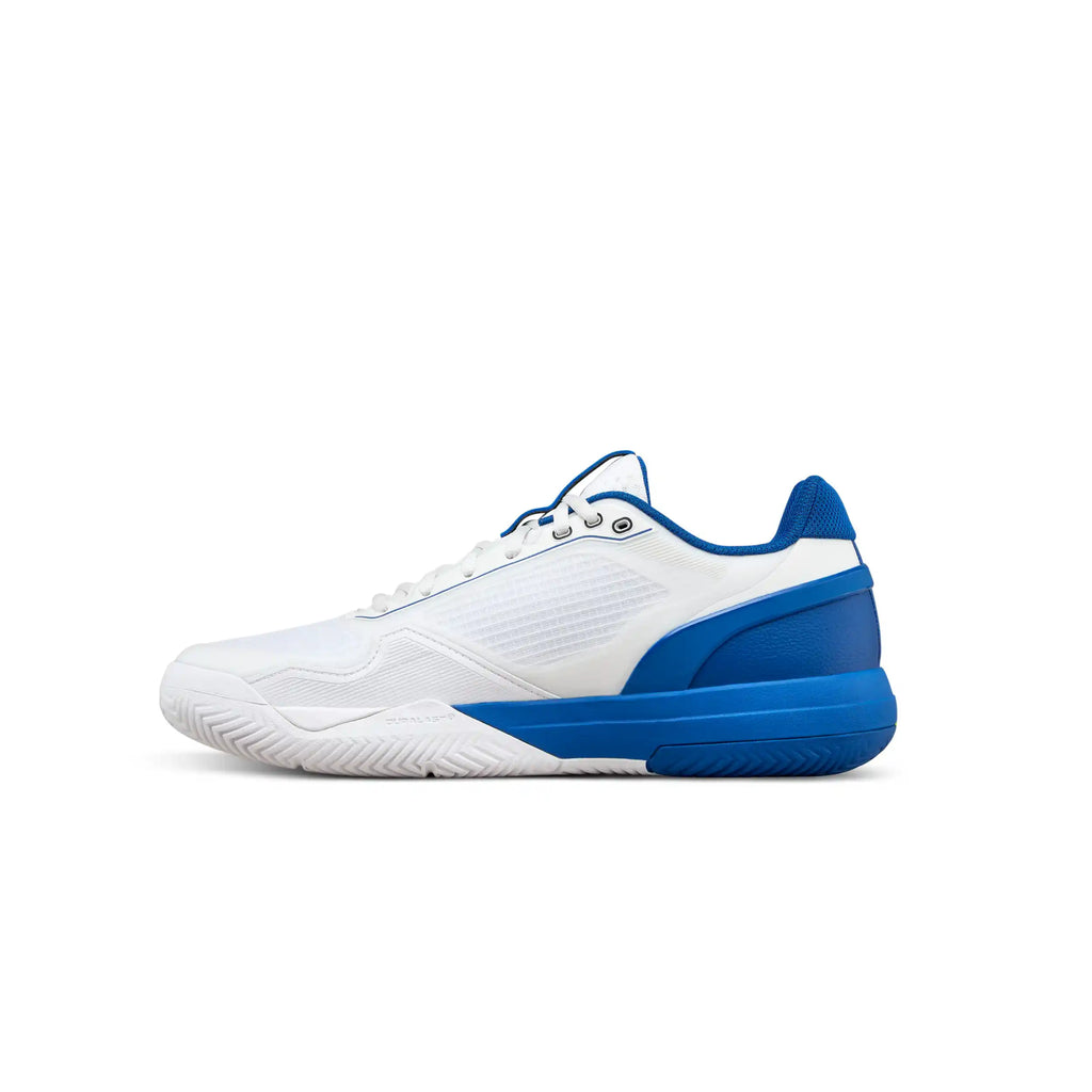 Wilson Rush Pro 5 Men's Tennis Shoes (White/Deja Vu Blue/Safety Yellow)