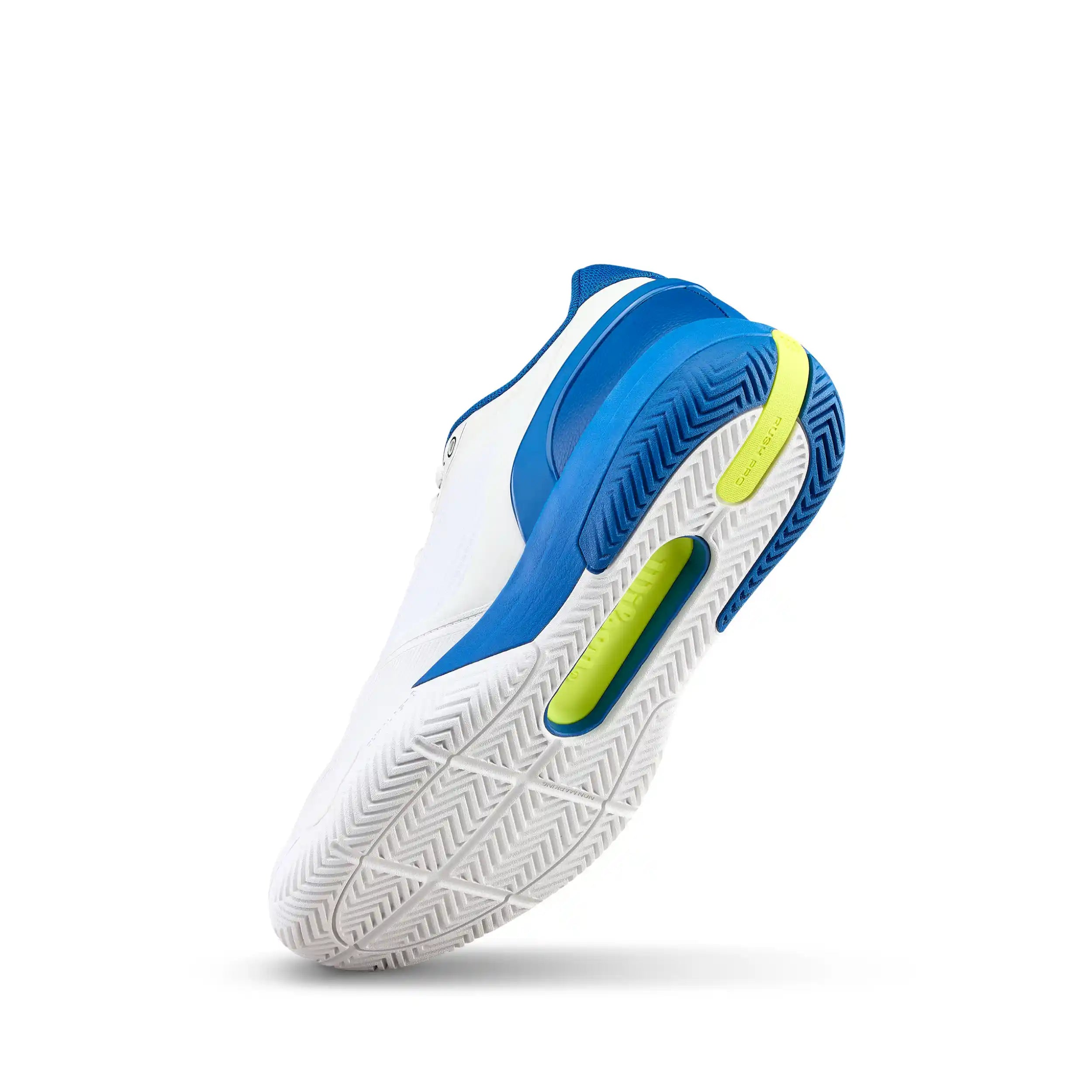 Wilson Rush Pro 5 Men's Tennis Shoes (White/Deja Vu Blue/Safety Yellow)