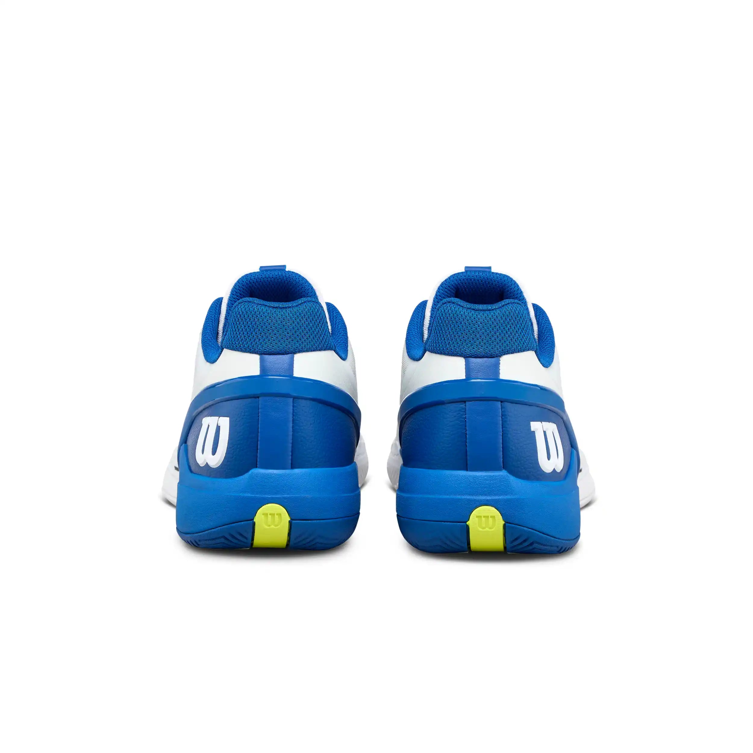 Wilson Rush Pro 5 Men's Tennis Shoes (White/Deja Vu Blue/Safety Yellow)