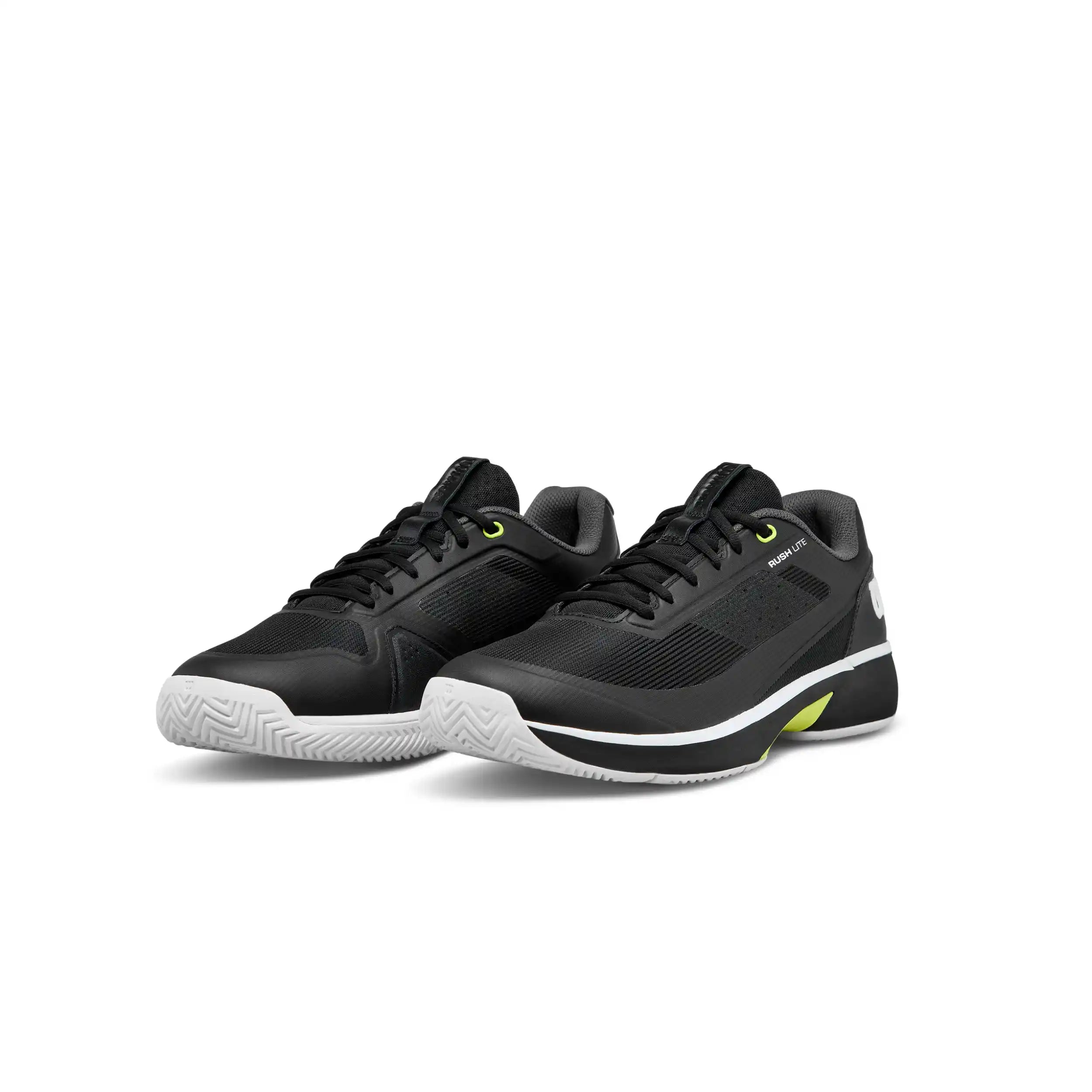 Wilson Rush Lite 5 Men's Tennis Shoes (Black/White/Safety Yellow)