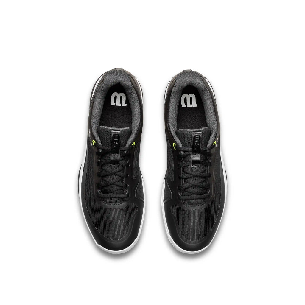 Wilson Rush Lite 5 Men's Tennis Shoes (Black/White/Safety Yellow)