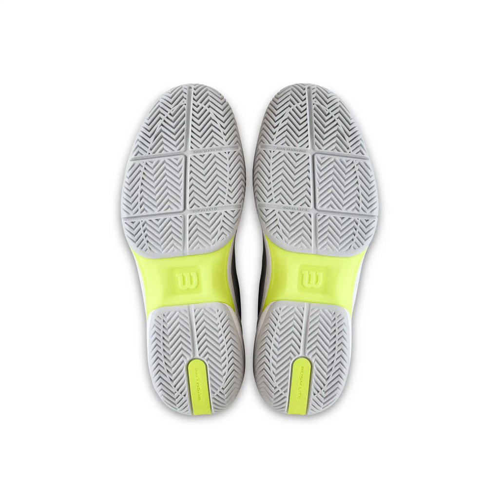 Wilson Rush Lite 5 Men's Tennis Shoes (White/Deja Vu Blue/Safety Yellow)
