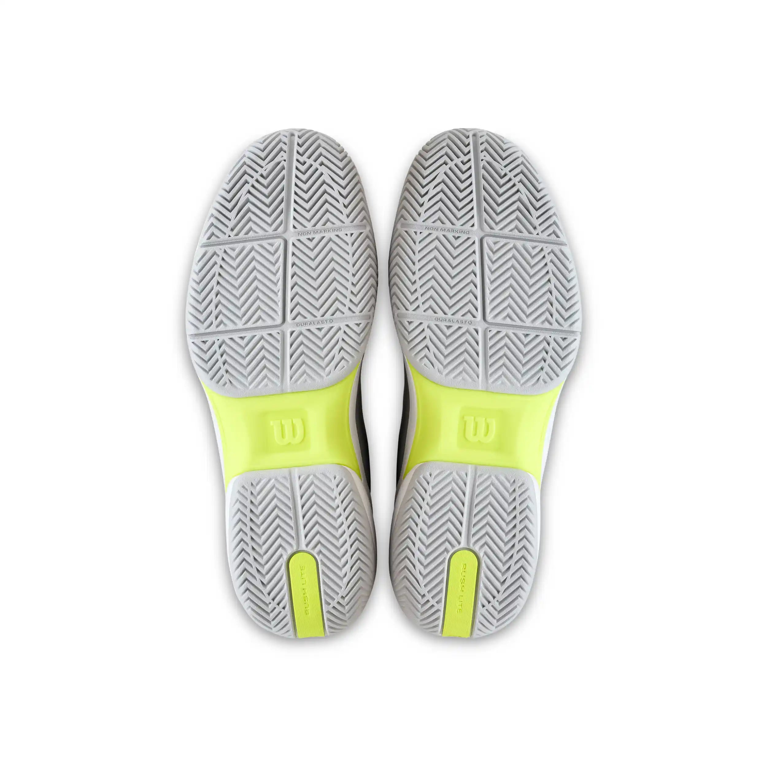Wilson Rush Lite 5 Men's Tennis Shoes (White/Deja Vu Blue/Safety Yellow)