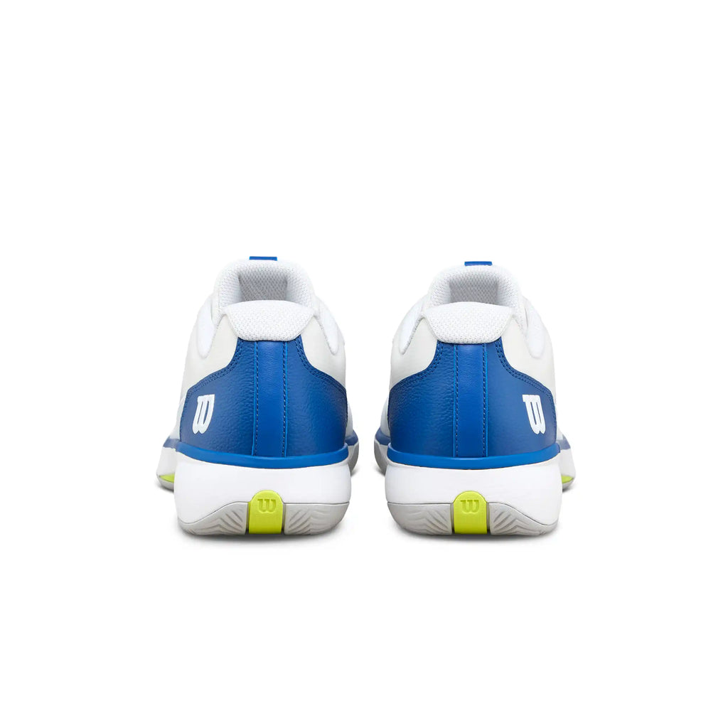 Wilson Rush Lite 5 Men's Tennis Shoes (White/Deja Vu Blue/Safety Yellow)