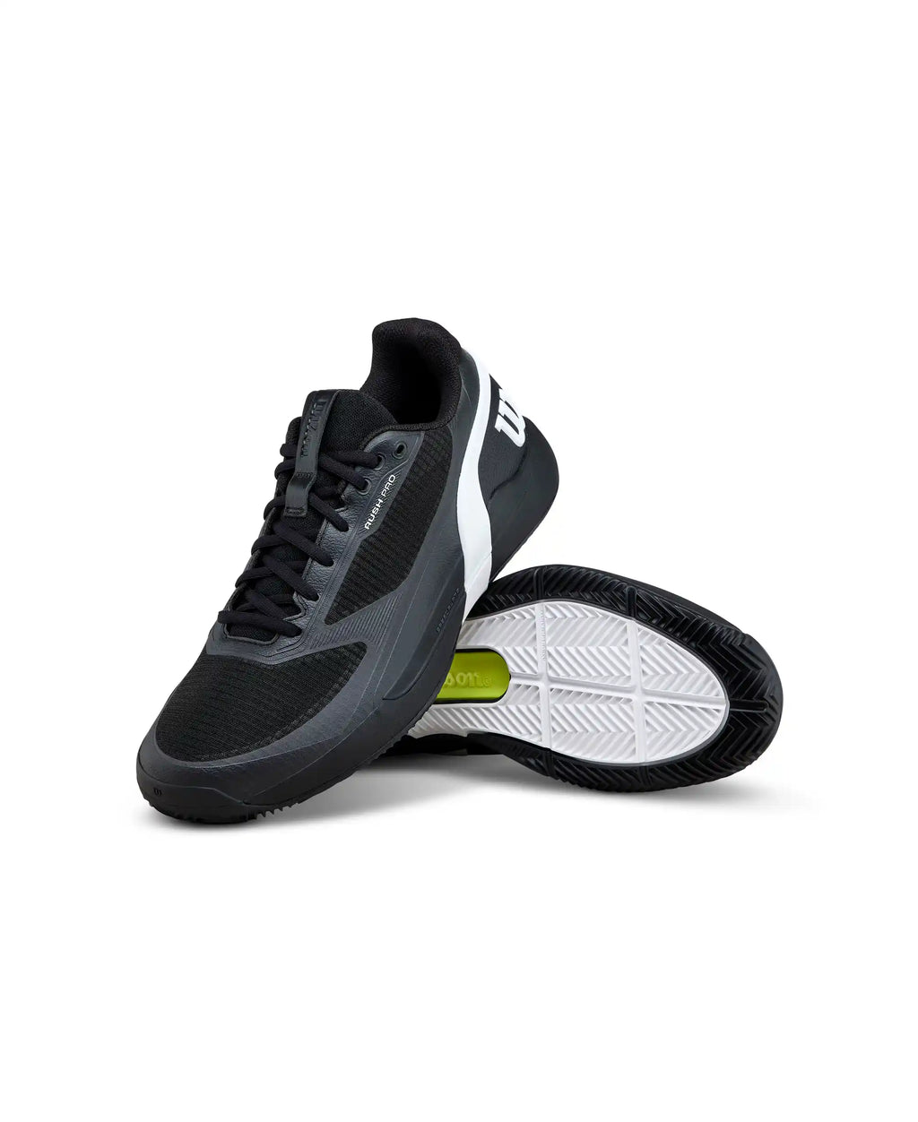 Wilson Rush Pro 5 Clay Men's Shoes (Black/White/Stormy Weather)