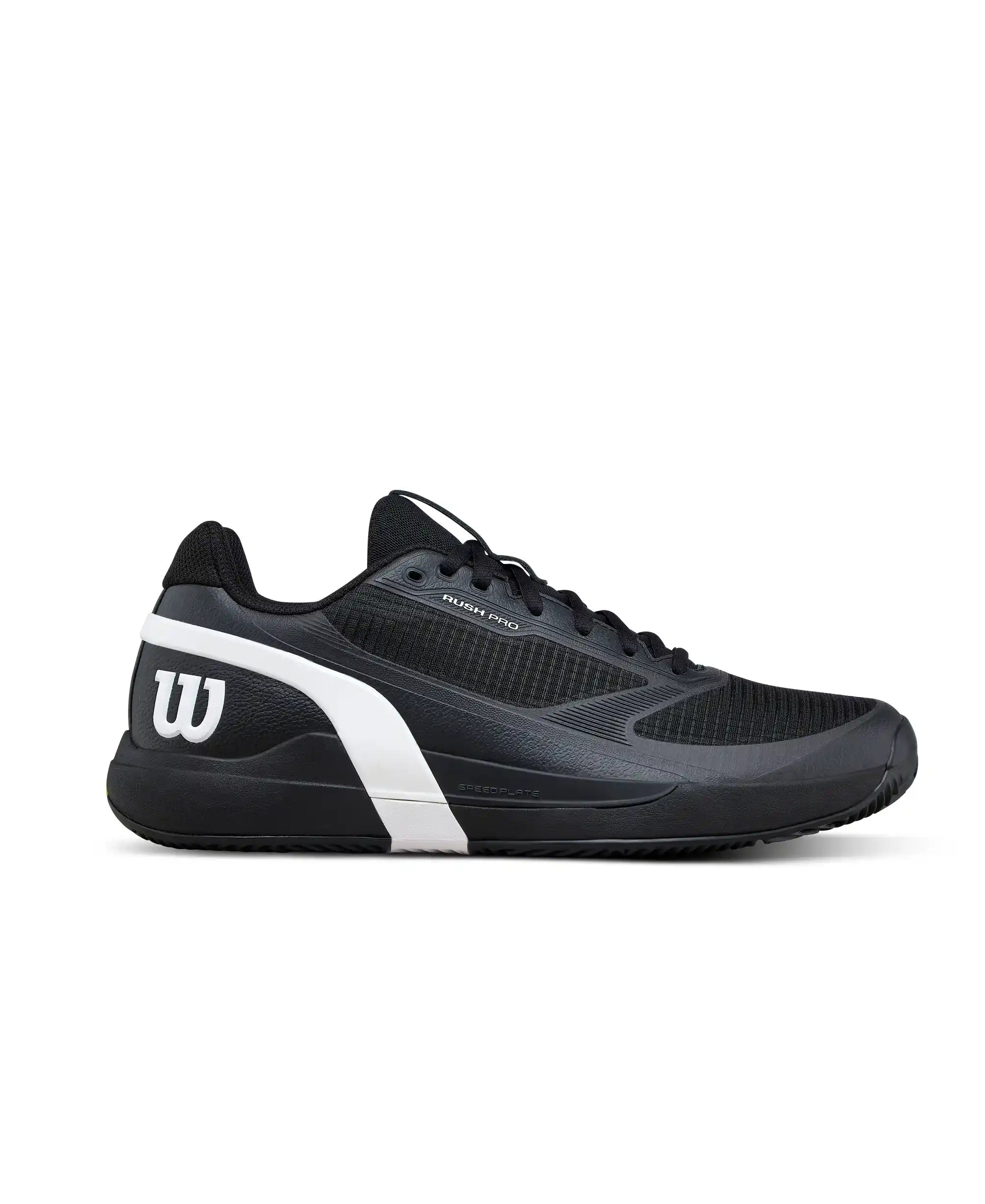 Wilson Rush Pro 5 Clay Men's Shoes (Black/White/Stormy Weather)
