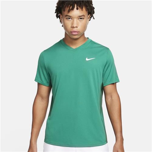 NikeCourt Dri-Fit Victory Men’s Tennis Top (Malachite/Gorge Green/White)