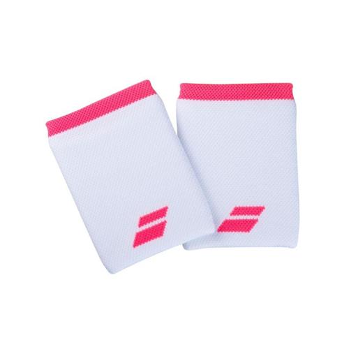 Babolat Logo Wristband 2 Pack (White/Fluo Strike)