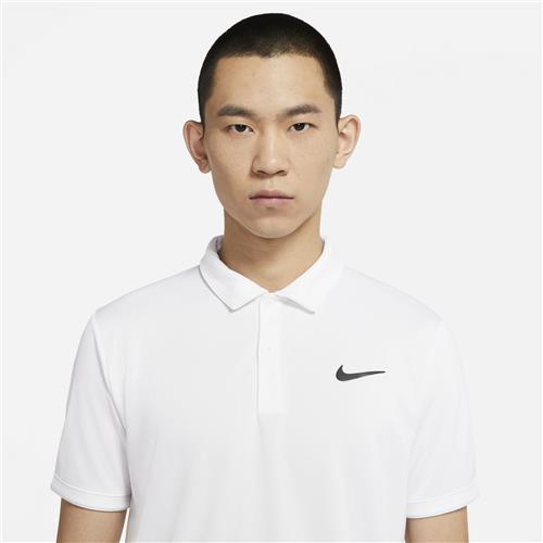 Nike Court Mens Dri-Fit Victory Polo (White/Black) » Strung Out