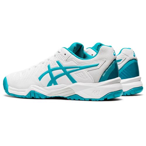 Asics Gel-Resolution 8 GS Kids Shoe (White/Lagoon) » Strung Out
