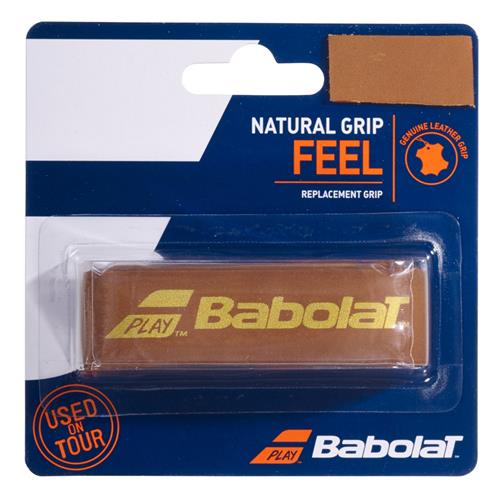 Babolat Natural Leather Feel Replacement Grip (Tan Leather)