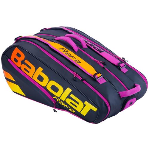 Babolat Pure Aero RAFA 12 Racquet Tennis Bag (Black/Orange/Purple)