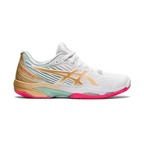 Asics Solution Speed FF 2 Clay L.E. Womens Shoe (White/Champagne ...