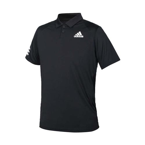 Adidas Mens Club 3 Stripe Polo (Black/White)