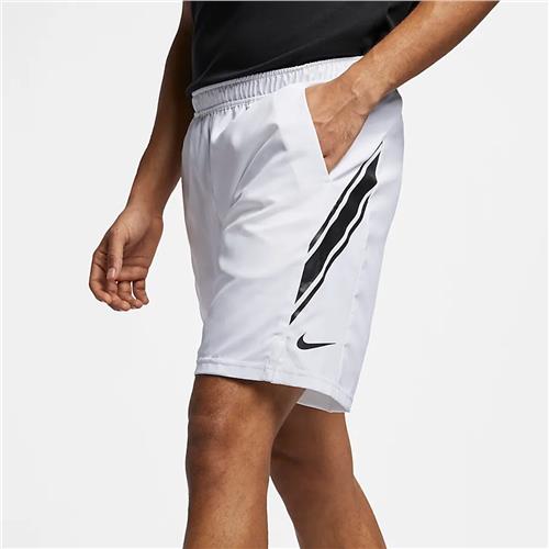 Nike Court Dry Short 9in (White/Black)